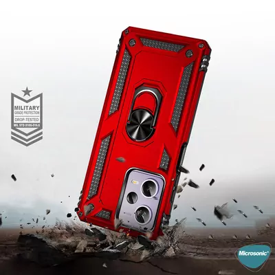 Microsonic Xiaomi Mi 13 Kılıf Military Ring Holder Lacivert