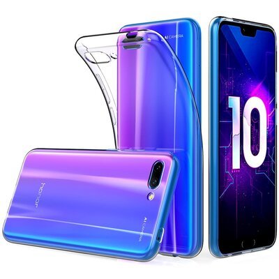 Microsonic Huawei Honor 10 Kılıf Transparent Soft Beyaz