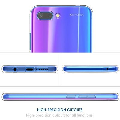 Microsonic Huawei Honor 10 Kılıf Transparent Soft Beyaz