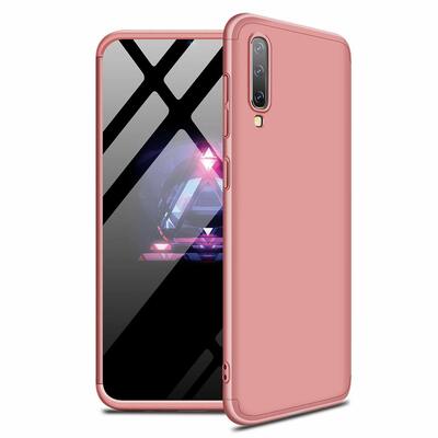 Microsonic Samsung Galaxy A50 Kılıf Double Dip 360 Protective AYS Rose Gold