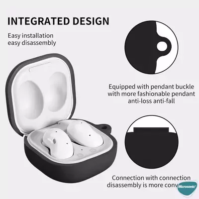 Microsonic Samsung Galaxy Buds Live Mat Silikon Kılıf Saks Mavi