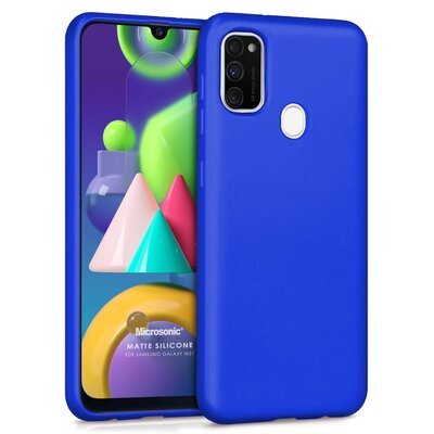 Microsonic Samsung Galaxy M21 Kılıf Matte Silicone Mavi