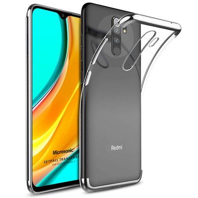 Microsonic Xiaomi Redmi 9 Kılıf Skyfall Transparent Clear Gümüş