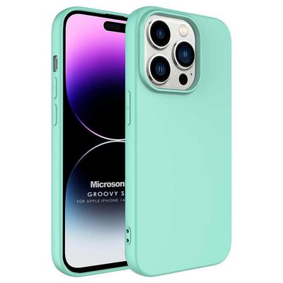 Microsonic Apple iPhone 14 Pro Max Kılıf Groovy Soft Turkuaz