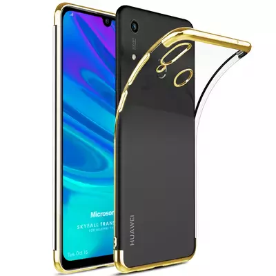 Microsonic Huawei Y6s 2019 Kılıf Skyfall Transparent Clear Gold