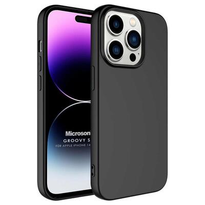 Microsonic Apple iPhone 14 Pro Max Kılıf Groovy Soft Siyah