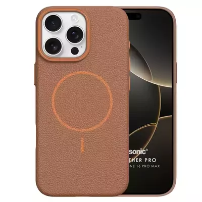 Microsonic Apple iPhone 16 Pro Max Kılıf MagLeather Pro Kahverengi