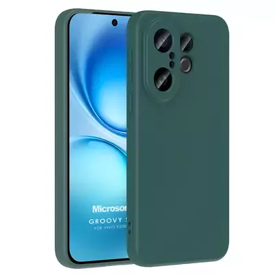 Microsonic Vivo X200 FE 5G Kılıf Groovy Soft Koyu Yeşil
