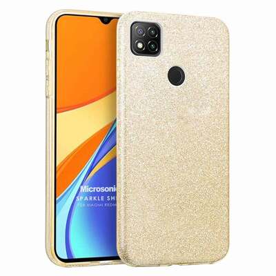 Microsonic Xiaomi Redmi 9C Kılıf Sparkle Shiny Gold