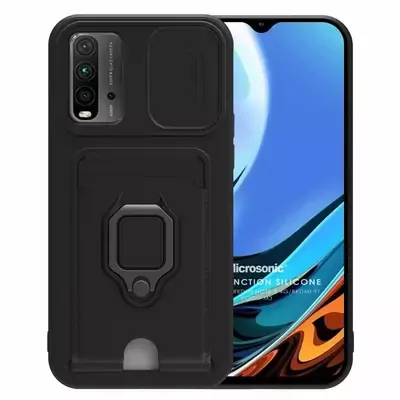 Microsonic Xiaomi Redmi 9T Kılıf Multifunction Silicone Siyah