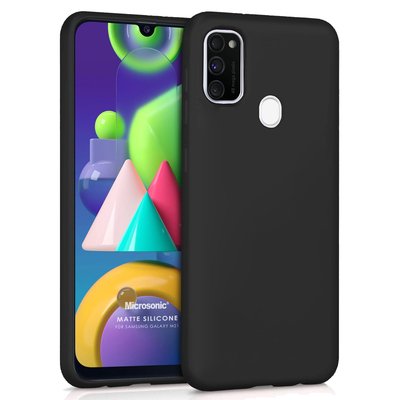 Microsonic Samsung Galaxy M21 Kılıf Matte Silicone Siyah