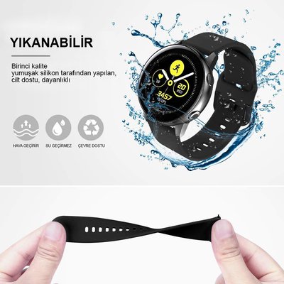 Microsonic Samsung Galaxy Watch 46mm Silikon Kordon Lila