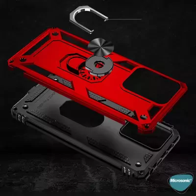 Microsonic Xiaomi Mi 13 Pro Kılıf Military Ring Holder Lacivert