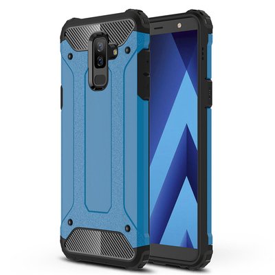 Caseup Samsung Galaxy A6 Plus 2018 Kılıf Tank Mavi