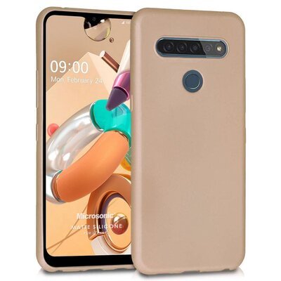 Microsonic LG K41S Kılıf Matte Silicone Gold