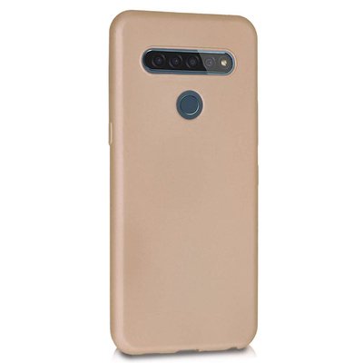 Microsonic LG K41S Kılıf Matte Silicone Gold