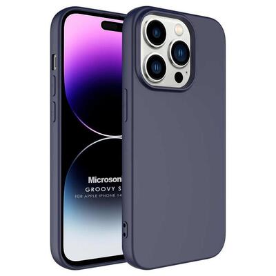 Microsonic Apple iPhone 14 Pro Max Kılıf Groovy Soft Lacivert