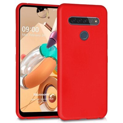 Microsonic LG K41S Kılıf Matte Silicone Kırmızı