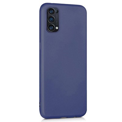 Microsonic Oppo Reno 5 5G Kılıf Matte Silicone Lacivert