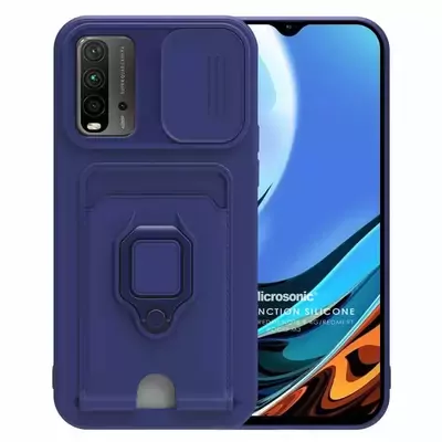 Microsonic Xiaomi Redmi 9T Kılıf Multifunction Silicone Lacivert