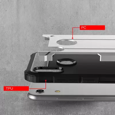 Microsonic Huawei Y6s 2019 Kılıf Rugged Armor Kırmızı