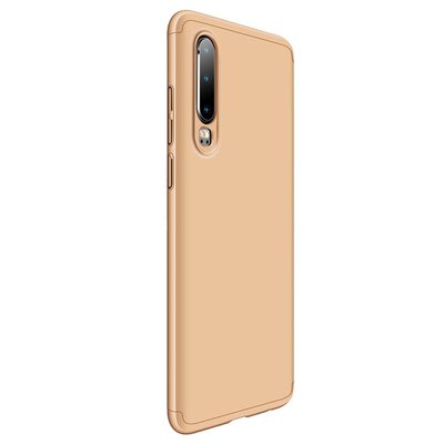 Microsonic Huawei P30 Kılıf Double Dip 360 Protective AYS Gold