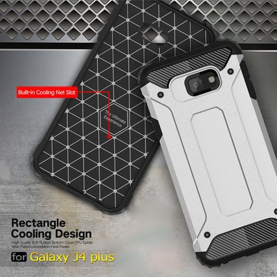 Microsonic Samsung Galaxy J4 Core Kılıf Rugged Armor Gümüş