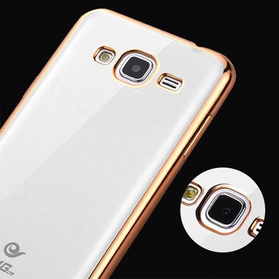 Microsonic Samsung Galaxy ON5 Kılıf Skyfall Transparent Clear Rose Gold