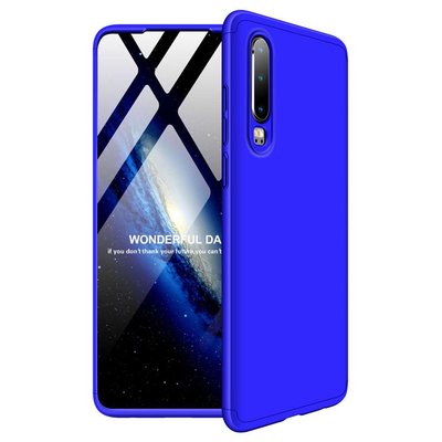 Microsonic Huawei P30 Kılıf Double Dip 360 Protective AYS Mavi