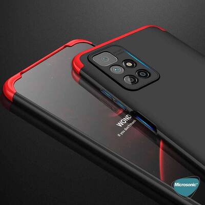 Microsonic Xiaomi Redmi Note 11 4G Kılıf Double Dip 360 Protective AYS Siyah Mavi