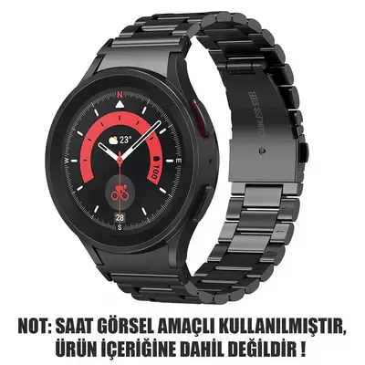 Microsonic Samsung Galaxy Watch 7 44mm Solid Steel Kordon Siyah