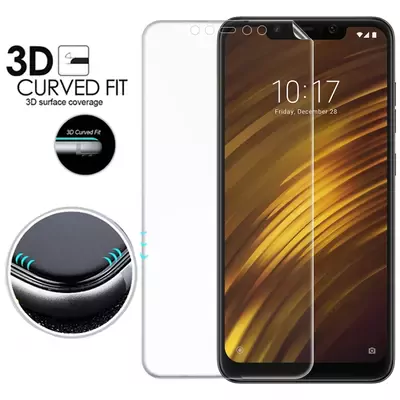 Microsonic Xiaomi Pocophone F1 Ön + Arka Kavisler Dahil Tam Ekran Kaplayıcı Film