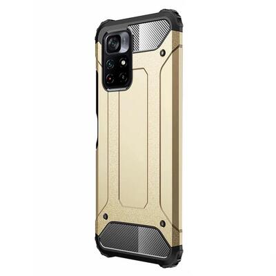 Microsonic Xiaomi Note 11T Kılıf Rugged Armor Gold