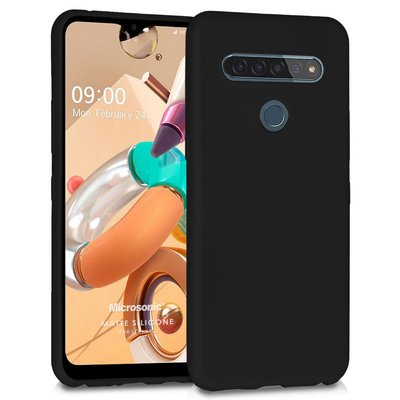 Microsonic LG K41S Kılıf Matte Silicone Siyah