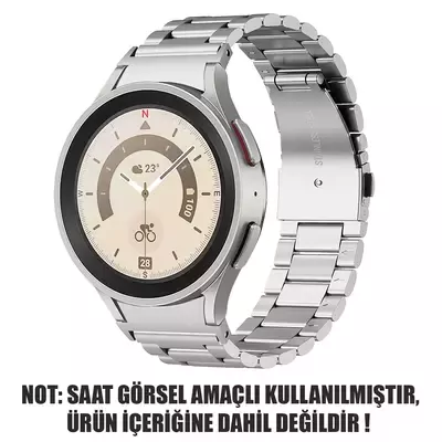 Microsonic Samsung Galaxy Watch 7 44mm Solid Steel Kordon Gümüş