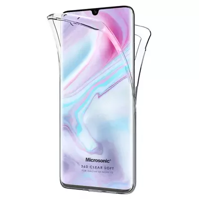 Microsonic Xiaomi Mi Note 10 Kılıf 6 tarafı tam full koruma 360 Clear Soft Şeffaf