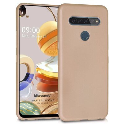 Microsonic LG K51S Kılıf Matte Silicone Gold