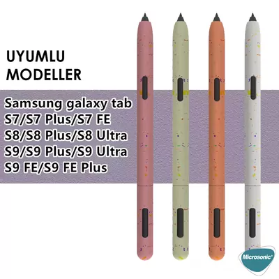 Microsonic Samsung Galaxy Tab S Pen Kılıf Mat Silikon Turuncu