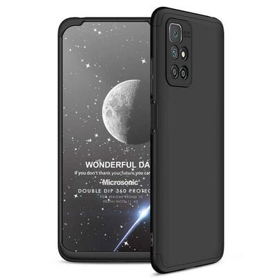 Microsonic Xiaomi Redmi Note 11 4G Kılıf Double Dip 360 Protective AYS Siyah