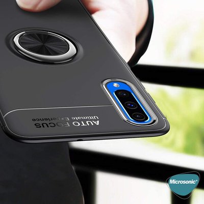 Microsonic Xiaomi Mi 9 SE Kılıf Kickstand Ring Holder Lacivert