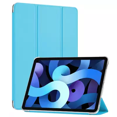 Microsonic Apple iPad Air 4 (2020) Kılıf Slim Translucent Back Smart Cover Mavi