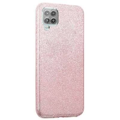 Microsonic Samsung Galaxy M12 Kılıf Sparkle Shiny Rose Gold