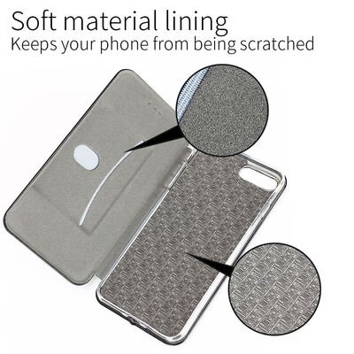 Microsonic Xiaomi Mi5 Pro Klııf Slim Leather Design Flip Cover Gümüş