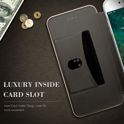 Microsonic Xiaomi Mi5 Pro Klııf Slim Leather Design Flip Cover Gümüş