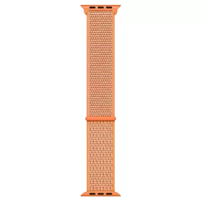 Microsonic Apple Watch Series 3 42mm Hasırlı Kordon Woven Sport Loop Spicy Orange