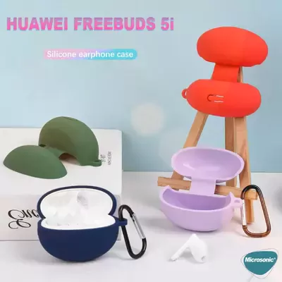 Microsonic Huawei FreeBuds 5i Mat Silikon Kılıf Siyah