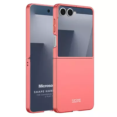 Microsonic Samsung Galaxy Z Flip 7 Kılıf Shape Hard Cover Pembe