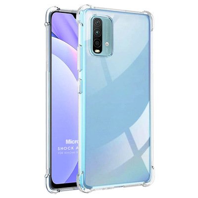 Microsonic Xiaomi Redmi Note 9 4G Kılıf Anti Shock Silikon Şeffaf