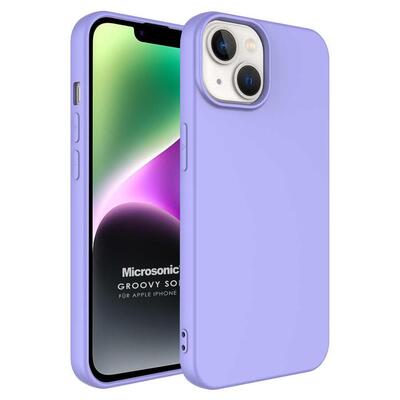 Microsonic Apple iPhone 14 Kılıf Groovy Soft Lila