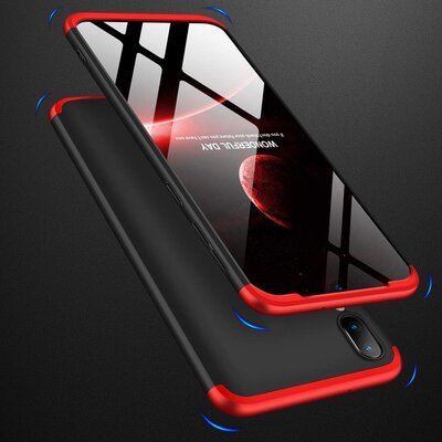 Microsonic Samsung Galaxy M10 Kılıf Double Dip 360 Protective AYS Kırmızı